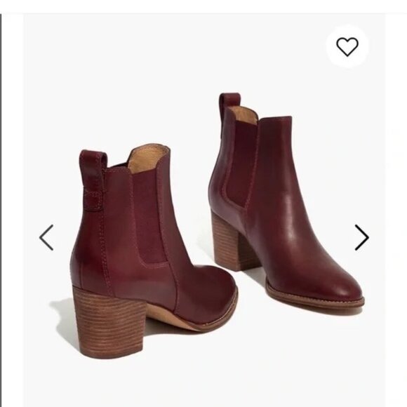 Madewell The Regan Boots 9.5 cabernet red leather EUC oxblood - Picture 1 of 12